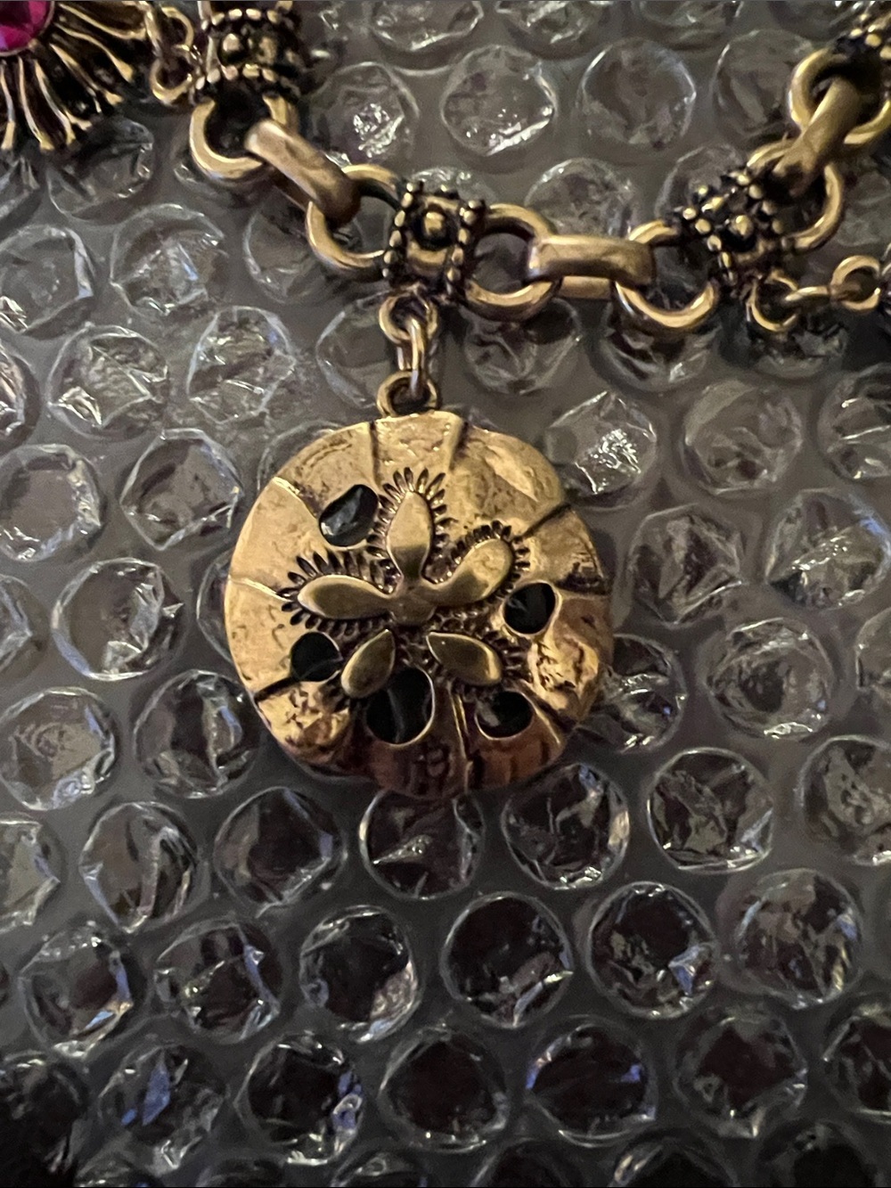 Betsey Johnson Women’s Sand Dollar Starfish Chain Link Antique Bronze Bracelet